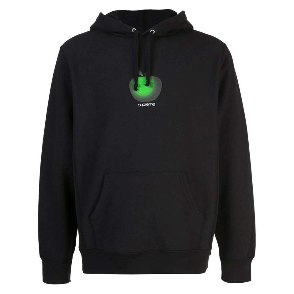 Sudadera Con Capucha Supreme Apple Logo Negras | Supreme 101AP